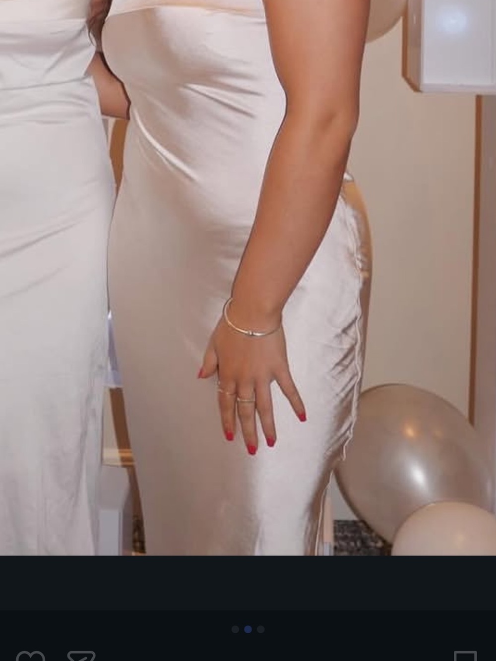 Satin Slip Maxi Dress in Champagne